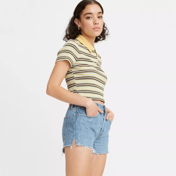 NWT Levi's 501 Original High Rise Raw Hem Shorts 32 - Picture 1 of 11